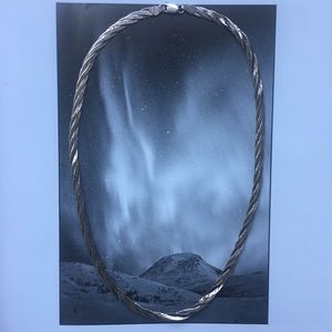 Vintage Twisted Silver chain necklace